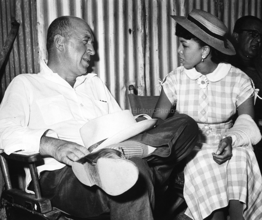 Carmen Jones 1954 Olga James and director Otto Preminger wm.jpg